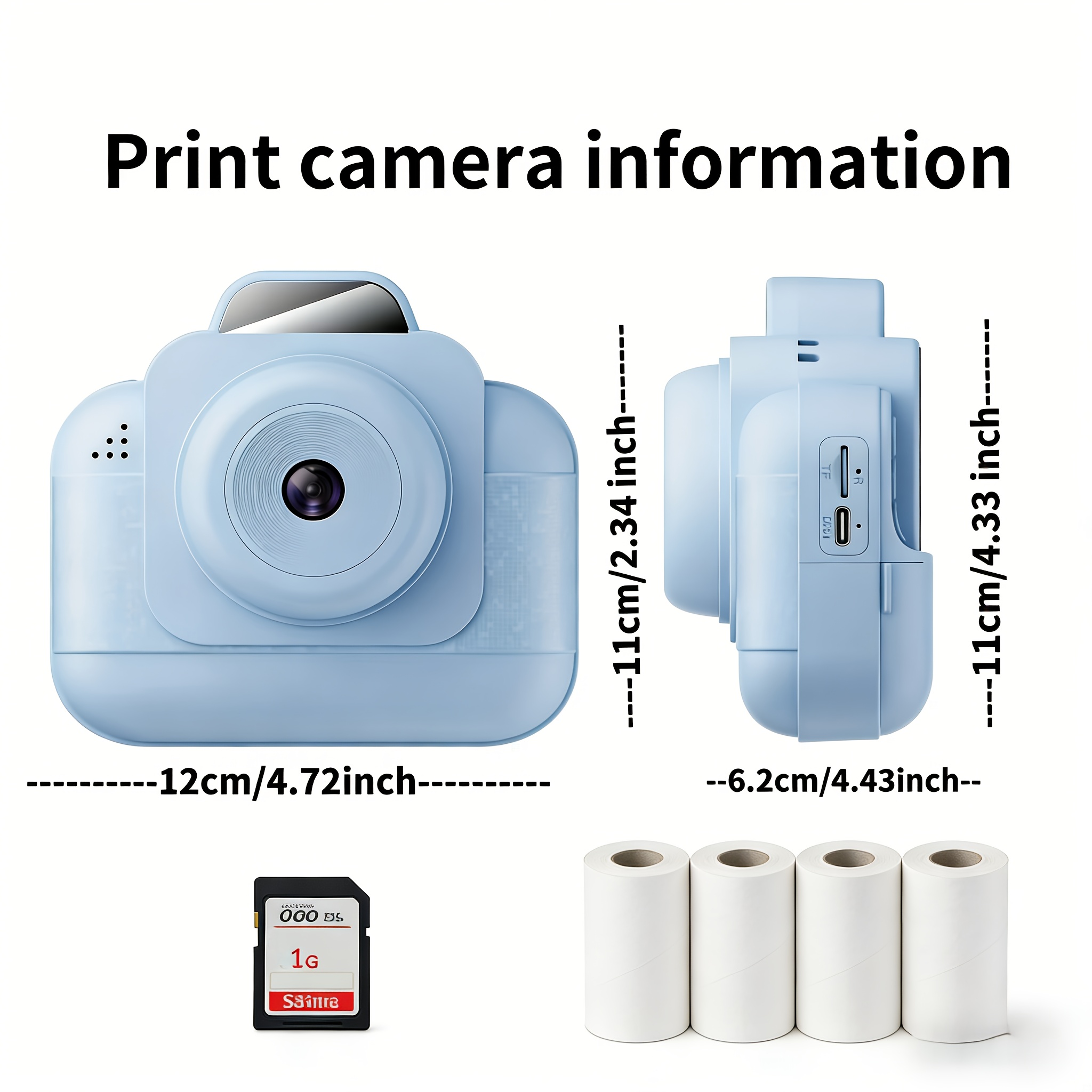 Портативный фотопринтер (синий – обзор и цена Thermal Printer